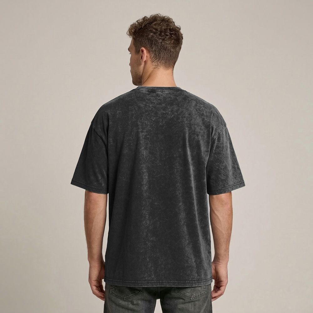 Футболка унисекс Oversize Boxy Fit Nordvik Urban Shadow: Stone-Wash Graphite Black