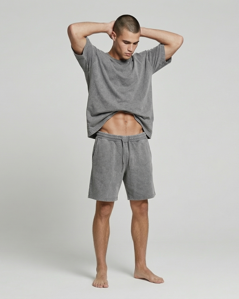 Мужской комплект Oversize Nordvik Stone Wash: Heavy Cotton & Relaxed Fit Grey