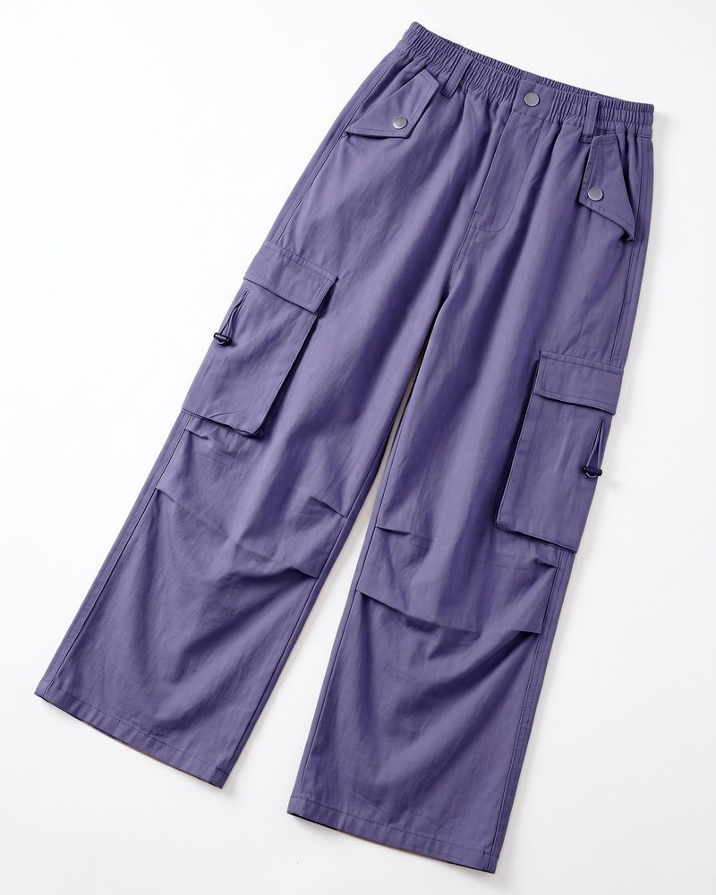 Штаны карго для девочки LAREN kids Urban Cargo Utility оверсайз с карманами Purple, 130