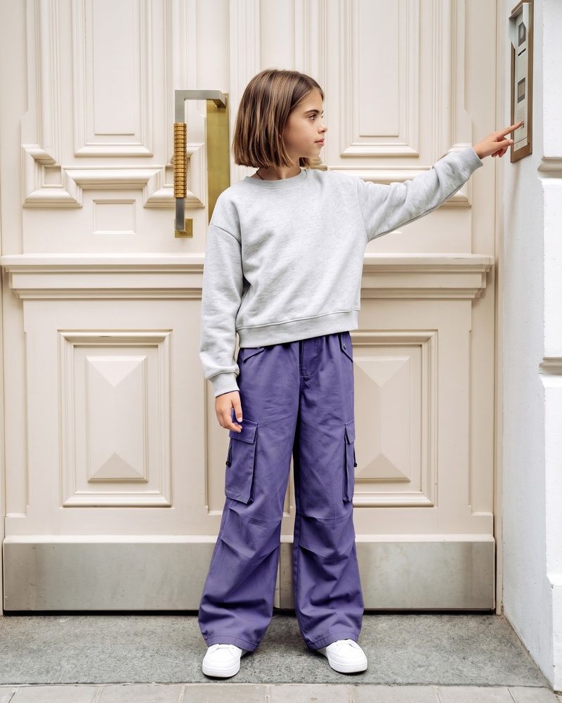 Штаны карго для девочки LAREN kids Urban Cargo Utility оверсайз с карманами Purple, 130