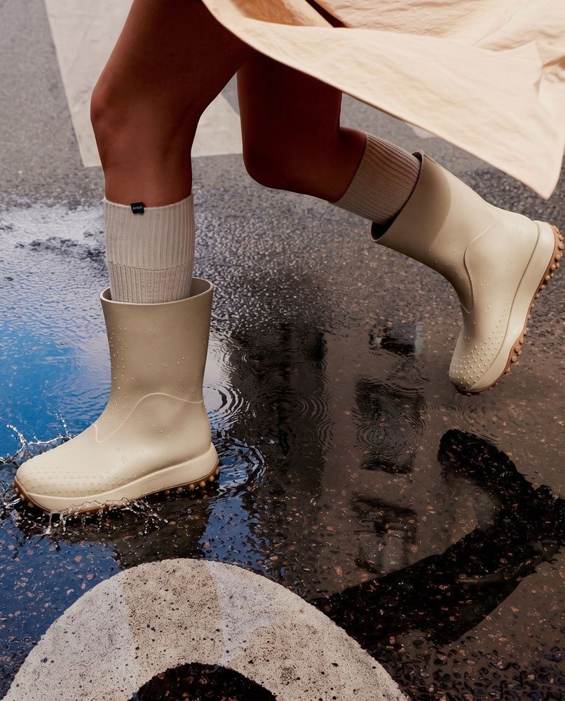 Жіночі гумові чоботи Nordvik Aqua-Guard Tech Boots - зносостійкі з антиковзною потовщеною підошвою Milk, 37