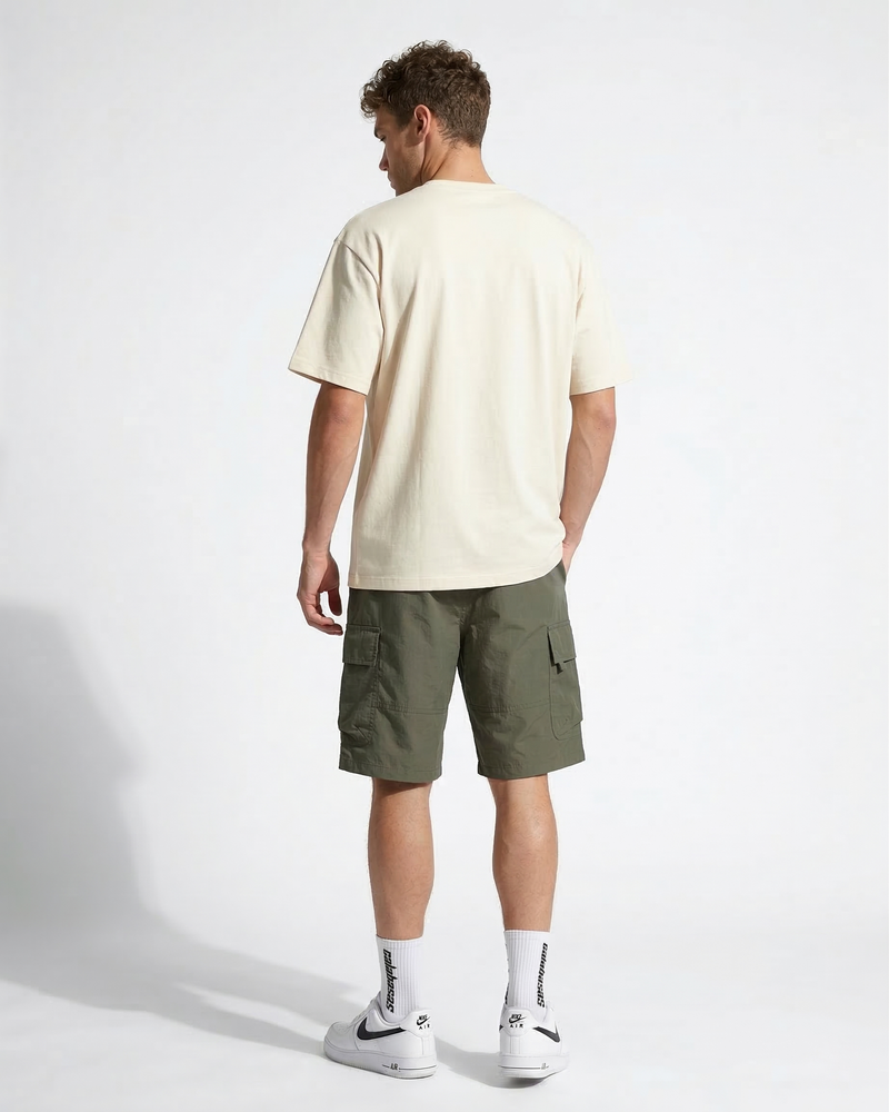 Чоловіча футболка-оверсайз Nordvik Heavy-Cotton: щільна бавовна з ефектом Structured Fit Beige