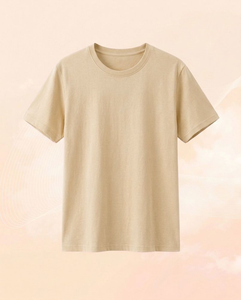 Жіноча базова футболка Nordvik Essential Regular Fit: Pure-Cotton Beige, S