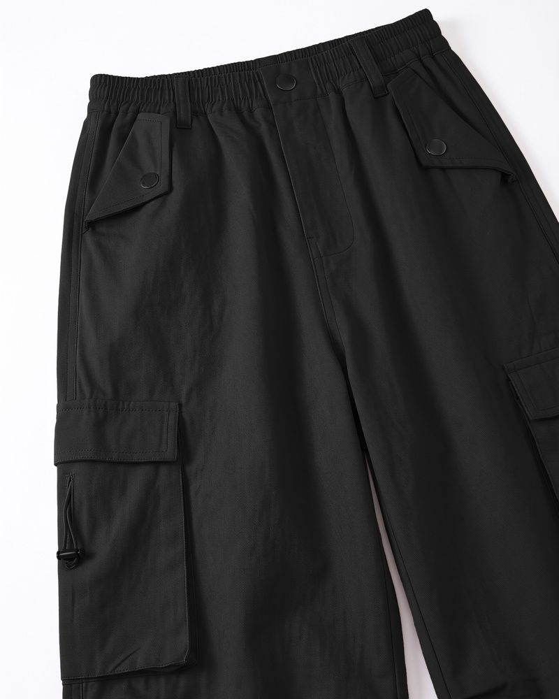 Штани карго для дівчинки LAREN kids Urban Cargo Utility оверсайз з кишенями Black, 130