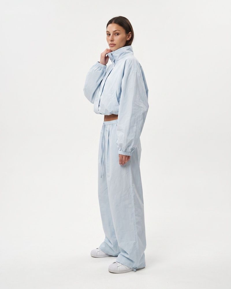 Женский костюм оверсайз LAREN Urban Flow с укороченной курткой и широкими штанами Blue, S