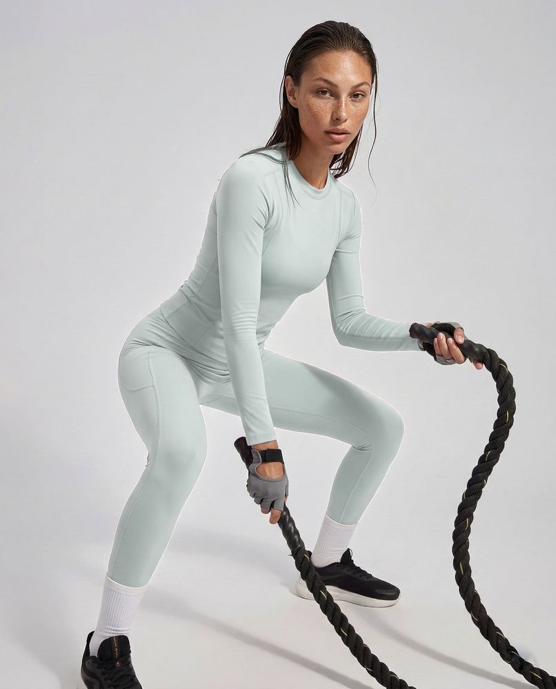 Жіночий спортивний лонгслів Nordvik Pro-Fit Dry Run: Slim Line Blue, L
