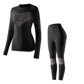 Термобелье женское бесшовное Nordvik BioFlex PRO Seamless Black комплект, M