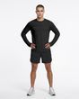 Чоловічий спортивний лонгслів Nordvik UV-Shield Pro: Сонцезахисна тканина UPF50+ з ефектом Quick-Dry та антистатичним покриттям Black