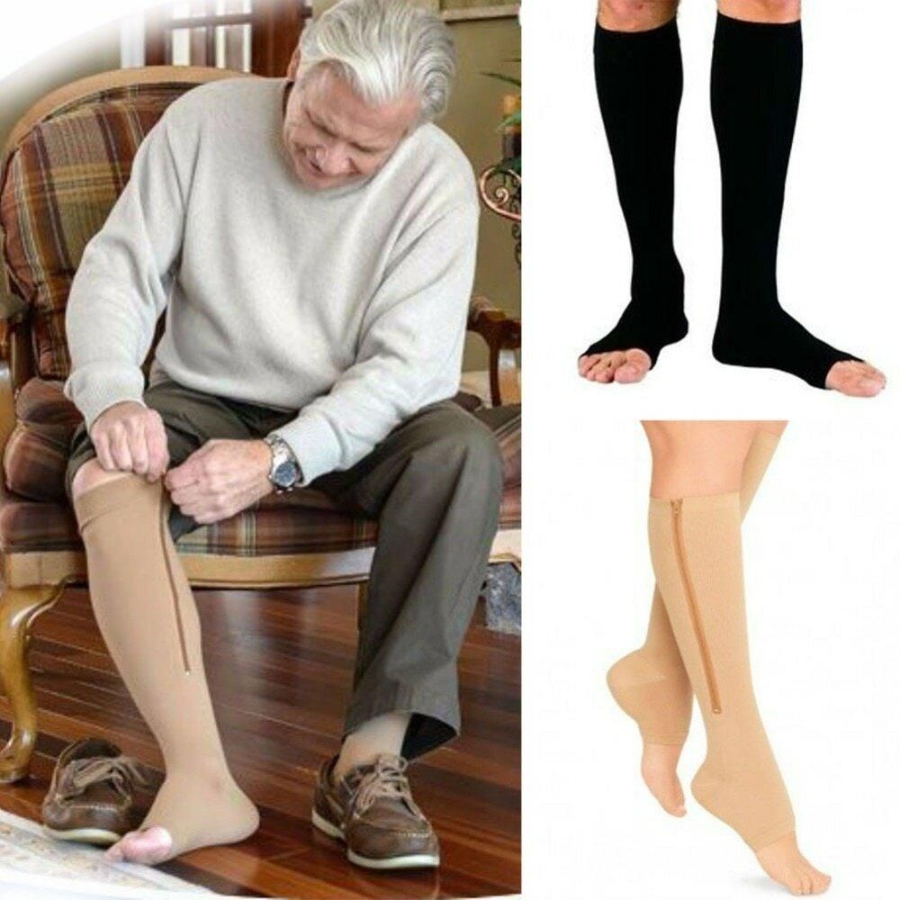 Лечебные компрессионные гольфы от варикоза Zip Sox (Зип Сокс) на молнии