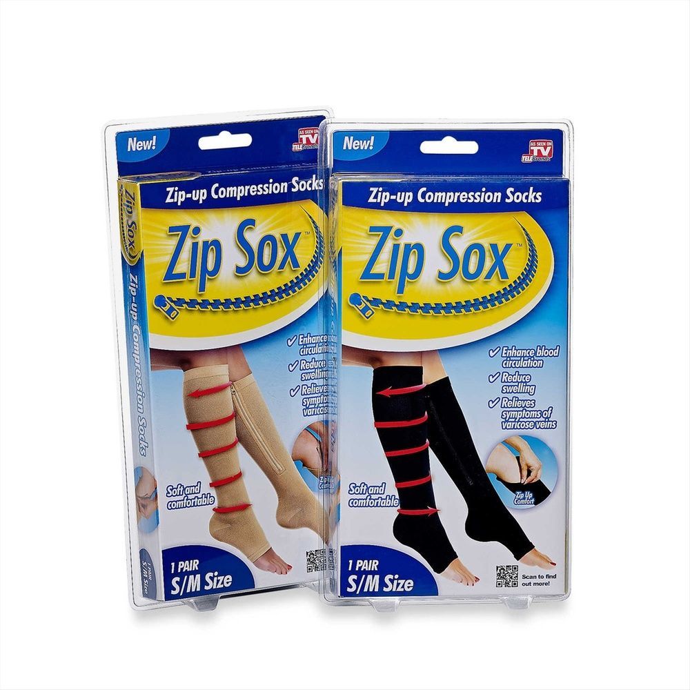 Лечебные компрессионные гольфы от варикоза Zip Sox (Зип Сокс) на молнии