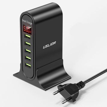 Зарядна станція для телефонів USLION FastCharge 5 USB