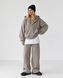 Женский оверсайз костюм LAREN UrbanElite - худи на молнии и широкие штаны Gray-Beige, M