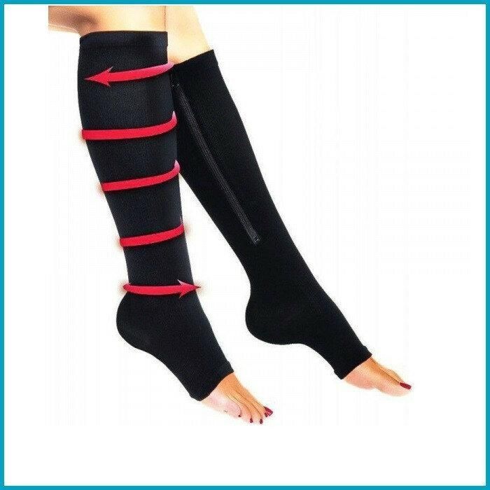 Лечебные компрессионные гольфы от варикоза Zip Sox (Зип Сокс) на молнии