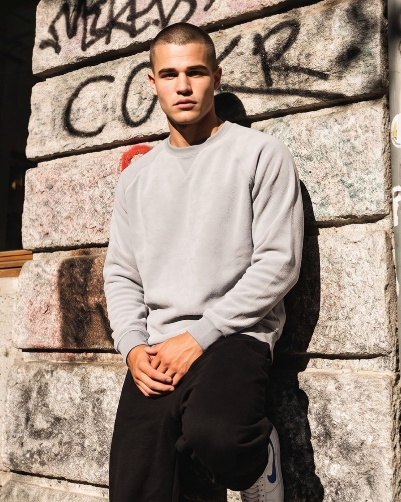 Чоловічий флісовий світшот Nordvik Heritage Thermal Crewneck з рукавами реглан Grey, M