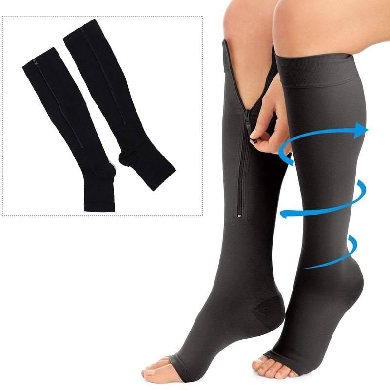 Лечебные компрессионные гольфы от варикоза Zip Sox (Зип Сокс) на молнии