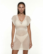 Пляжная вязаная туника-мини Mila Ricco Ibiza White, M