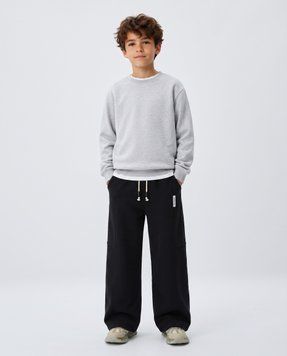 Детские демисезонные штаны LAREN kids Urban Flow Wide-Leg оверсайз Black, 130