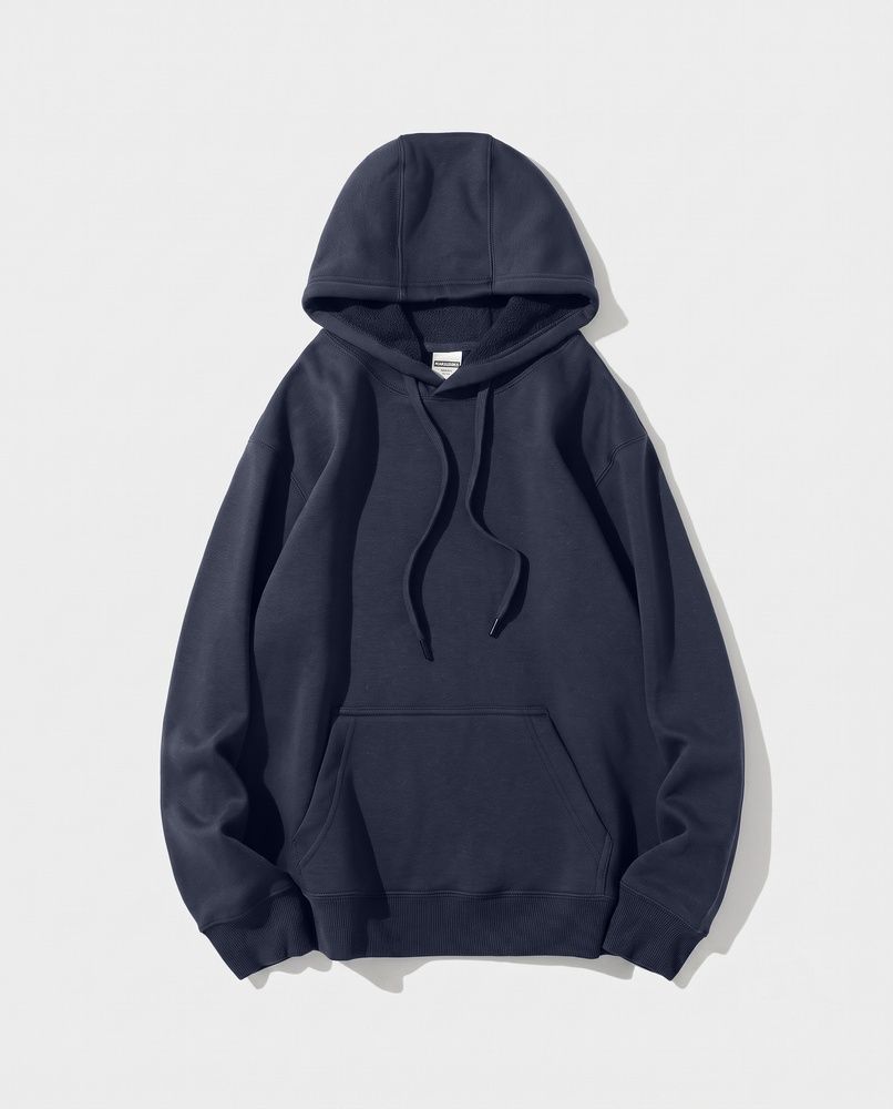 Премиальное мужское худи на флисе Nordvik Polar Fleece Hoodie Navy, M
