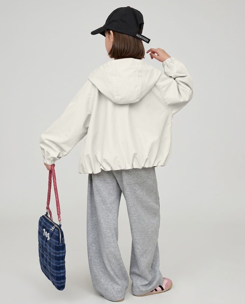 Детская куртка-ветровка оверсайз LAREN kids Urban Tech-Jacket с капюшоном Cream, 130