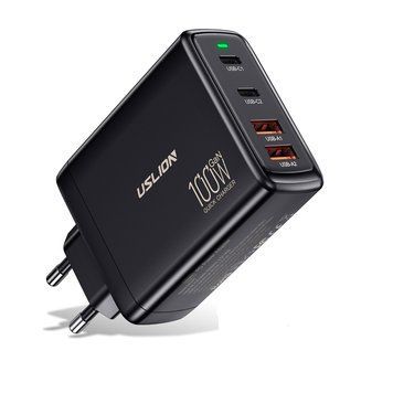 Зарядний пристрій USLION GaN Pro PD100W Type C + USB QC 3.1