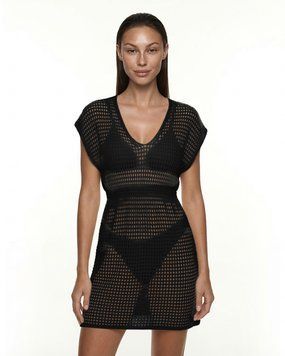Пляжна в'язана туніка-міні Mila Ricco Ibiza Black, S