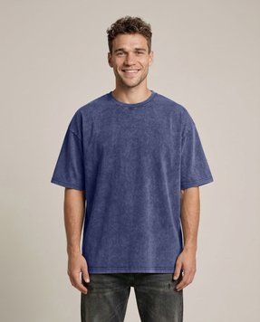Футболка унисекс Oversize Boxy Fit Nordvik Urban Shadow: Stone-Wash Navy