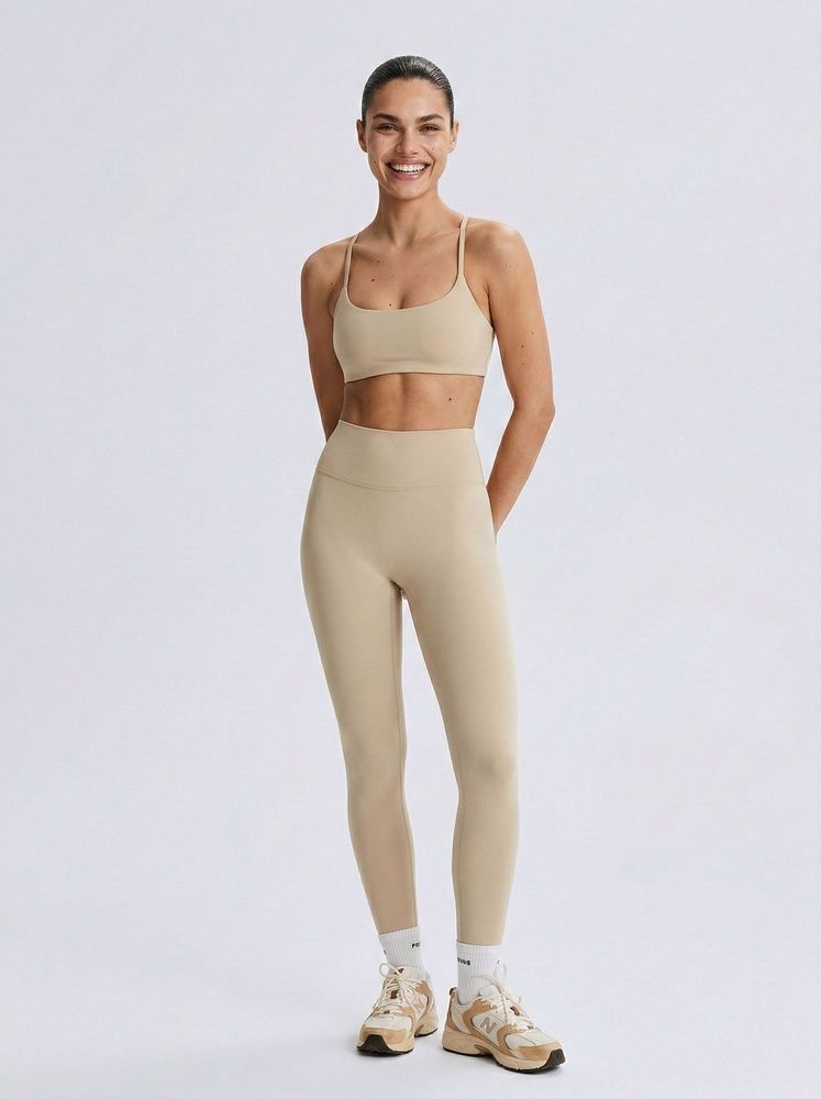 Жіночі легінси з високою талією Nordvik Body-Sculpt: Premium Naked Feel швидковисихаючі з моделюючим ефектом Beige, M