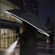 Зонт обратного сложения PowerMe LumiSafe Umbrella Black с LED фонариком и светоотражающей лентой