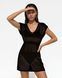 Пляжная вязаная туника-мини Mila Ricco Ibiza Black, M