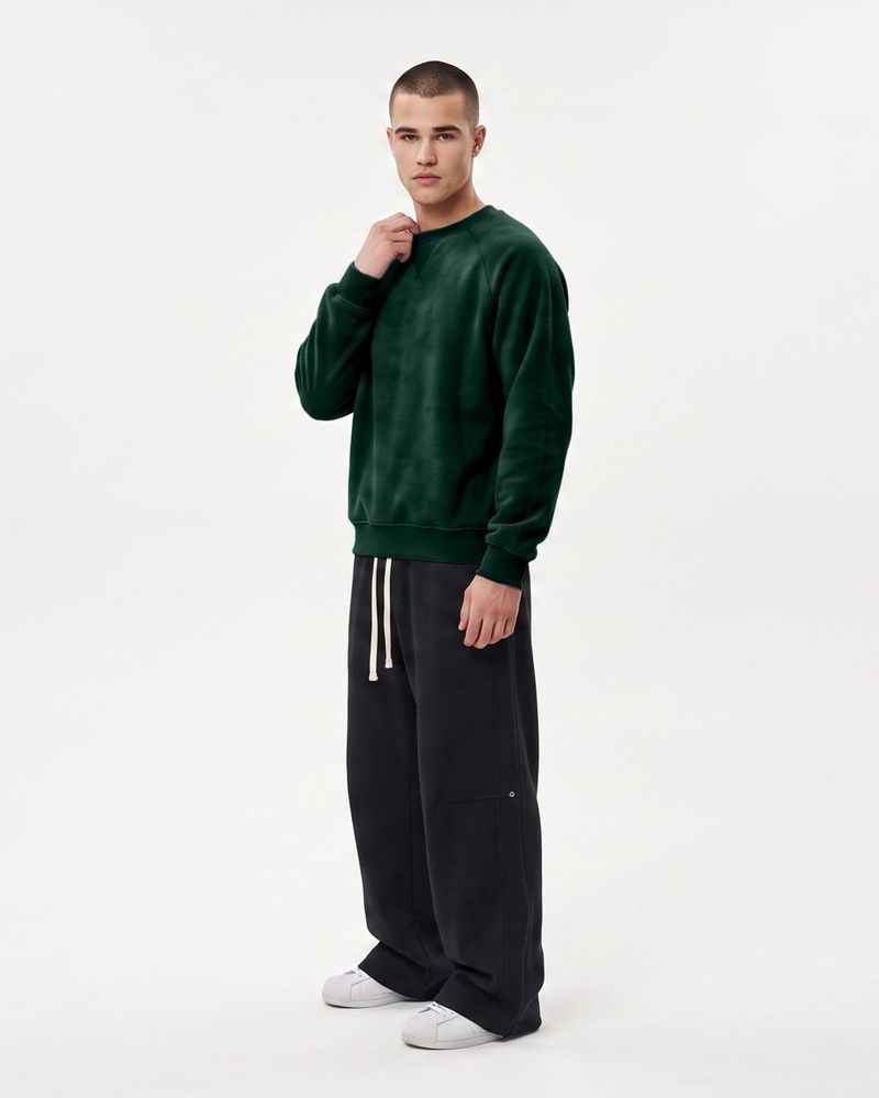 Мужской флисовый свитшот Nordvik Heritage Thermal Crewneck с рукавами реглан Green, M