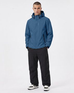 Мужская водоотталкивающая куртка-софтшелл Nordvik Explore Tech-Shell Jacket дышащая с отстегивающимся капюшоном Blue, XL