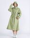 Жіночий дизайнерський плащ-тренч Nordvik Lady Trench Matcha Green матовий з куліскою на талії та вітрозахистом, L/XL