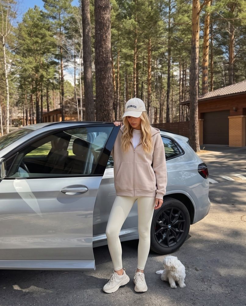 Женское зип-худи оверсайз на молнии Nordvik Urban Line Zip-Up Beige, S