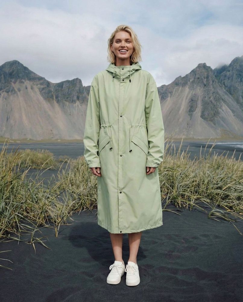 Жіночий дизайнерський плащ-тренч Nordvik Lady Trench Matcha Green матовий з куліскою на талії та вітрозахистом, L/XL