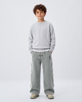 Детские демисезонные штаны LAREN kids Urban Flow Wide-Leg оверсайз Grey, 130