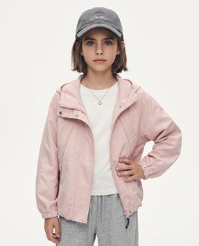 Дитяча куртка-вітрівка оверсайз LAREN kids Urban Tech-Jacket з капюшоном Pink, 130