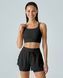 Жіночі спортивні шорти 2-в-1 з подвійним поясом Nordvik AuraStride Double-Waist Cool-Touch Black, M