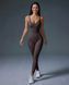 Жіночий комбінезон Nordvik Peach-Perfect Sculpt: Безшовний ліфтинг-ефект Scrunch-Butt та відкрита спинка Brown, M