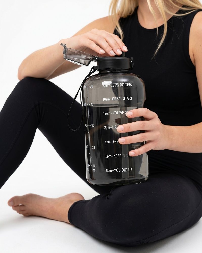 Спортивная бутылка для воды Nordvik HydroPulse Gradient 1.2 л термостойкая с трубочкой Black