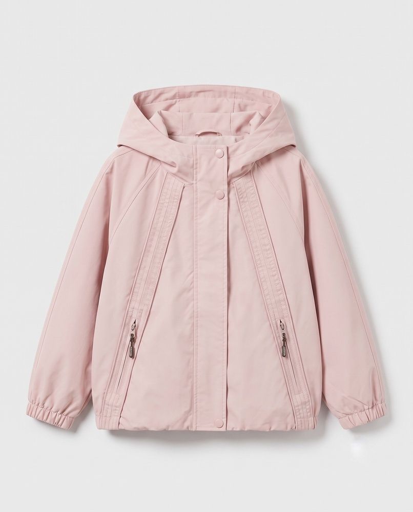 Детская куртка-ветровка оверсайз LAREN kids Urban Tech-Jacket с капюшоном Pink, 130