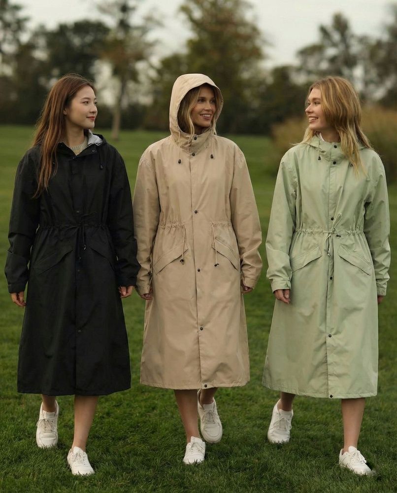 Жіночий дизайнерський плащ-тренч Nordvik Lady Trench Black матовий з куліскою на талії та вітрозахистом, S/M