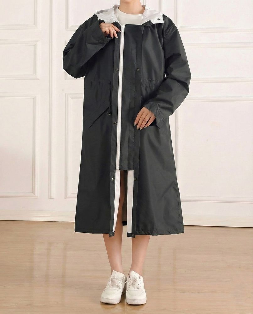 Жіночий дизайнерський плащ-тренч Nordvik Lady Trench Black матовий з куліскою на талії та вітрозахистом, S/M