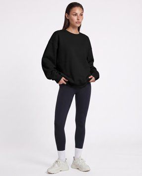 Жіночий утеплений світшот оверсайз Nordvik Luxe Thermal Crewneck на флісі Black, S