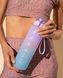 Спортивна мотиваційна пляшка для води Nordvik AuraFlow 1000 мл матова з трубочкою Purple-Teal