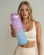 Спортивна мотиваційна пляшка для води Nordvik AuraFlow 1000 мл матова з трубочкою Purple-Teal
