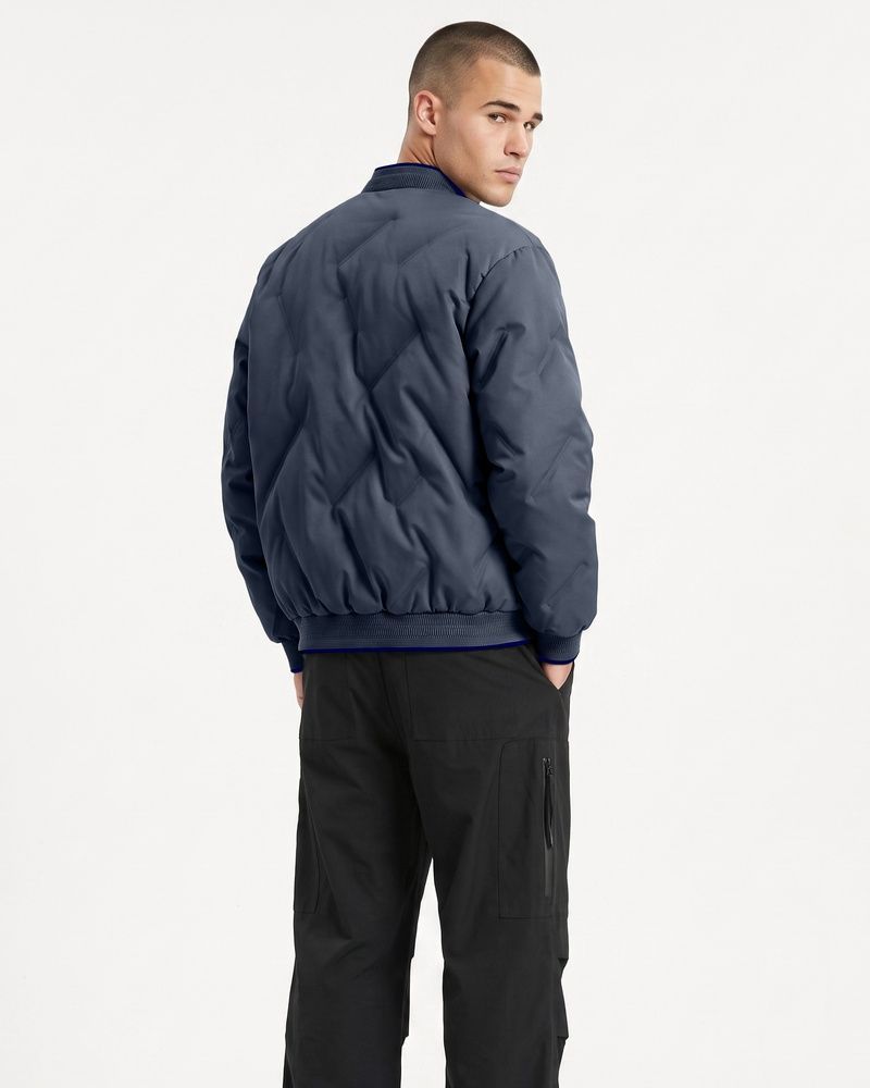 Чоловічий термоактивний бомбер LAREN Metro-Tech Thermal Bomber утеплений та дихаючий Navy, 2XL