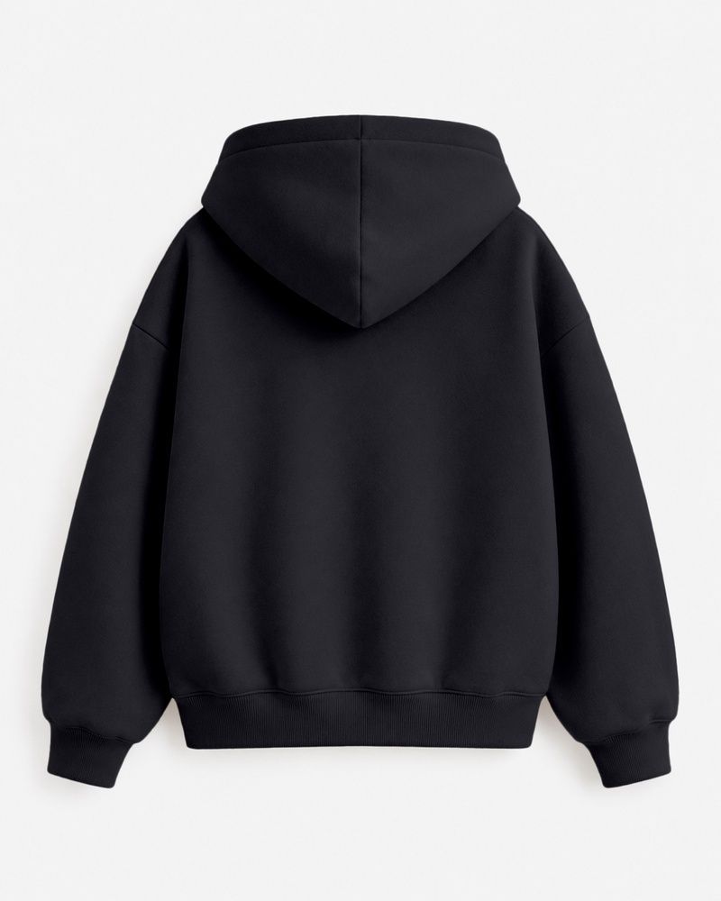 Женское зип-худи оверсайз на молнии Nordvik Urban Line Zip-Up Black, S