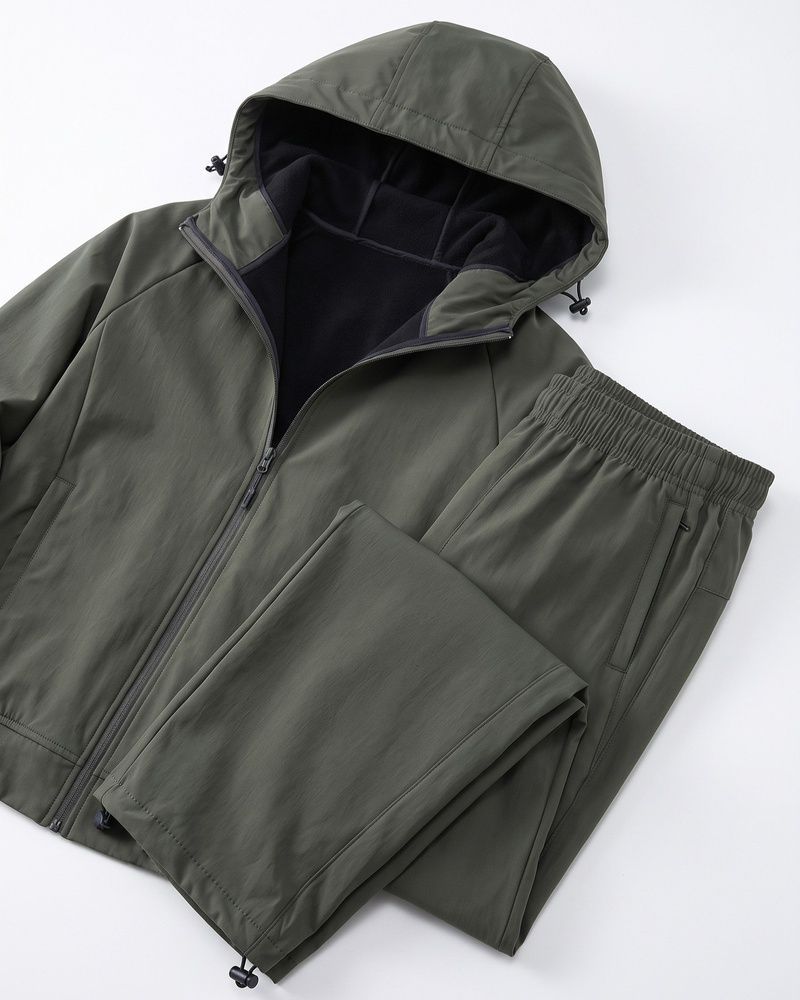 Чоловічий утеплений софтшел-костюм Nordvik Armor-Tech Softshell Suit водонепроникний, вітрозахисний та зносостійкий технологічний комплект на флісі Khaki, 2XL