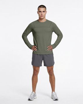 Чоловічий спортивний лонгслів Nordvik UV-Shield Pro: Сонцезахисна тканина UPF50+ з ефектом Quick-Dry та антистатичним покриттям Khaki