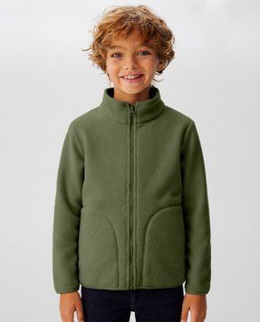 Детская флисовая толстовка Nordvik kids FrostGuard на молнии Khaki, 120